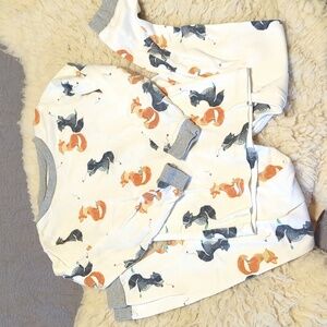 Burt's Bees Organic Cotton Pajama set pants shirt, Kid Size 7